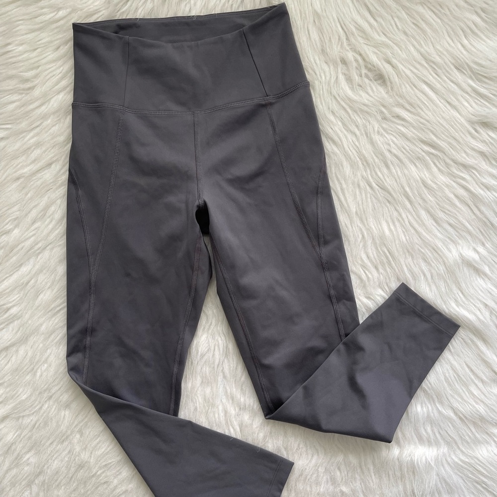 Girlfriend Collective Compressive Gray High Rise workout Leggings size Small